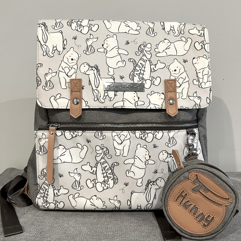 Petunia Pickle Bottom backpack! Winnie the Pooh with Hunny paci holder.!